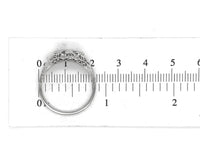 18k White Gold Three-Stone Genuine Natural Diamond Filigree Ring 8.75 (#J6821)
