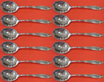 Stradivari by Wallace Sterling Silver Cream Soup Spoon Set 12 pieces 6"