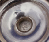 George Sharp Coin Silver Salt Cellars Pair with Band of Engraved Design (#3742)