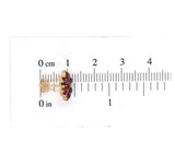 Genuine Natural Bohemian Garnet Rosette Stud Earrings w/ 14k Gold Posts (#J6489)