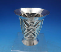 Sterling Silver Vase Handwrought with Faces 4 5/8" x 4 5/8" 6.4 ozt. (#6531)