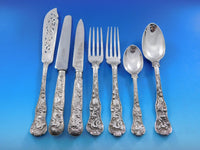 Bacchanalian English Sterling Silver Flatware Service Set 99 pieces Bacchus Wine