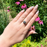 14k Gold Art Deco Filigree Ring w/Champagne Genuine Natural Diamond (#J6811)