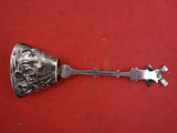 Dutch Sterling Silver Sugar Shovel Spinning Windmill Handle Cows in Bowl 1 5/8"W