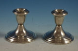 Old French by Gorham Sterling Silver Candlestick Pair #661 3 3/4" (#2919)