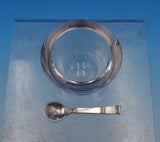 Cardinal by Grann and Laglye Crystal Salt Dip w/Sterling Silver Salt Spoon #7130