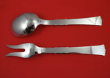 S. Christian Danish Sterling Silver Salad Serving Set 2pc All Sterling 10"