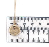10k Yellow Gold Small Round Engraved Locket with 14k Chain Jewelry (#J6525)