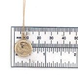 10k Yellow Gold Small Round Engraved Locket with 14k Chain Jewelry (#J6525)
