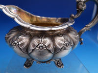 Edward Barnard English Georgian Sterling Silver Tea Set 4pc 3-D Gourds (#7502)