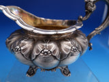 Edward Barnard English Georgian Sterling Silver Tea Set 4pc 3-D Gourds (#7502)