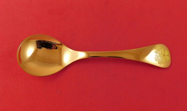 Georg Jensen Sterling Silver Annual Spoon Vermeil with Kodriver Flower 1985 6"