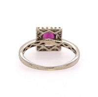14k Gold 1.10ct Grape Genuine Natural Garnet and Diamond Halo Ring (#J5632)