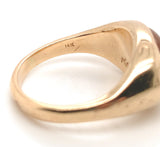 14k Yellow Gold Men's Genuine Natural Agate Ring Size 6.75 Jewelry (#J7244)