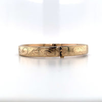 14k Yellow Gold Hinged Baby Bangle Bracelet Dated 1918 Jewelry (#J5970)