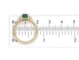14k Yellow Gold 1.25ct Green Genuine Natural Tourmaline and Diamond Ring #J7534