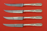 Milburn Rose by Westmorland Sterling Silver Steak Knife Set 4pc Custom 8 3/4 ”