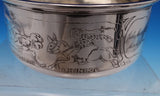 William Kerr Sterling Silver Child's Bowl Acid Etched with World Scenes (#7772)