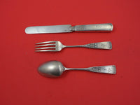 Piper by Gorham Sterling Junior Set 3-pc knife HH AS 7" fork 6" teaspoon 5 3/4"