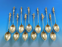 Apollo by Gorham Sterling Silver Set 12 Coffee Spoons 4 1/4" Figural Victorian