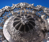 Robert Hendery Canadian Sterling Silver Tea Set 4pc Chased with Ebony  (#7188)