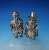 German .800 Silver Salt and Pepper Shaker Set 2pc Form of Dutch Boy Girl (#5704)