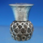 GW George Wish English Sheffield Sterling Silver Pepper Shaker Thistle (#6652)