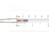 14k Gold Princess Cut Genuine Natural Rainbow Sapphire Pendant w/ Chain (#J6679)