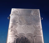 Albert Coles Coin Silver Card Case Engine Turned Engraved w/Loops #225 (#6811-2)