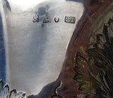 Henry Wilkinson English Victorian Sterling Silver Basket w/ Swing Handle (#8633)