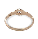 Victorian 14k Rose Gold Genuine Natural Diamond Belcher Ring Size 8 (#J7068)