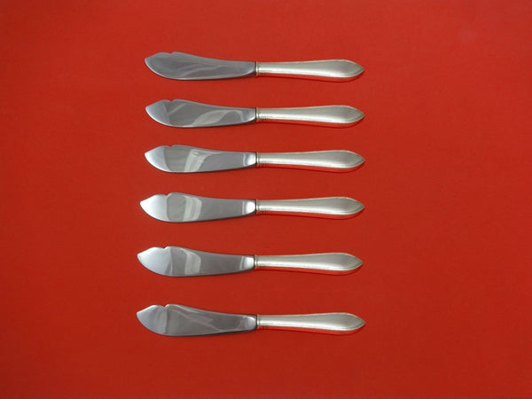 Reeded Edge by Tiffany and Co Sterling Silver Trout Knife Set 6pc Custom 7 1/2"