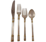 Aegean Weave Gold by Wallace Sterling Silver Flatware Set For 18 Service 72 Pcs
