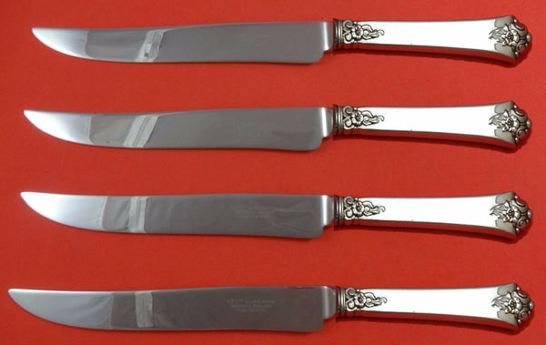 Castle Rose by Royal Crest Sterling Silver Steak Knife Set Texas Sized Custom