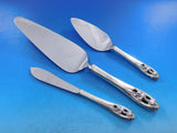 Silver Iris by International Sterling Silver Flatware Set for 12 Service 82 pcs