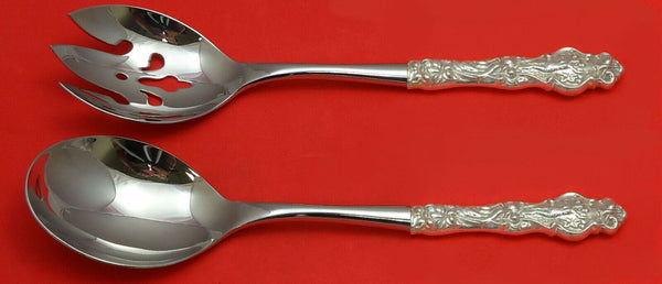 Irian by Wallace Sterling Silver Salad Serving Set 2pc HHWS Custom Made 10 1/2"