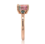 14k Gold 1.79 Carat Bi-Color Watermelon Genuine Natural Tourmaline Ring (#J7017)