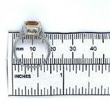 Deco 14k White Gold Filigree 2.88ct Genuine Natural Citrine Ring (#J4983)