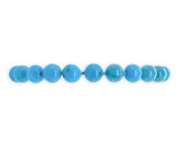 Fine 8mm Ithaca Peak Blue Genuine Turquoise Bead Bracelet w/Lobster Clasp #J7234