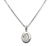 14k White Gold 1.61 Carat Genuine Natural Moonstone and Diamond Pendant (#J7187)