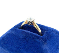 14k Gold Antique 1/2 Carat European Cut Genuine Natural Diamond Ring (#J5352)