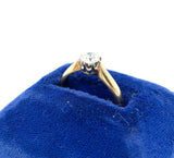 14k Gold Antique 1/2 Carat European Cut Genuine Natural Diamond Ring (#J5352)