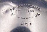 JE Caldwell Sterling Silver Fruit Basket with Swing Handle Daisy Flowers (#8415)