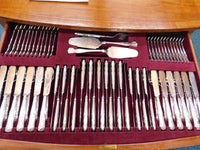 Kings by Emile Viner Sterling Silver Flatware Set Service 185 pcs Fitted Chest