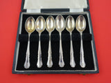English Estate Sterling Demitasse Spoon in fitted box set of 6 1959 4 3/8"