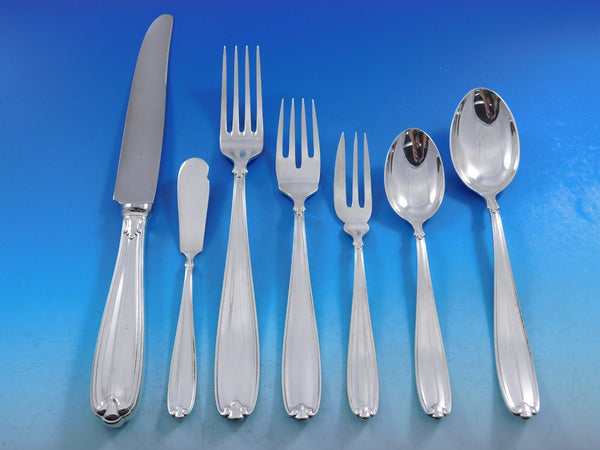 Palm Beach by Buccellati Sterling Silver Flatware Set 12 Service Italy 84 pcs
