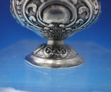 German Sterling Silver Salt Dip Master w/ Cast Flowers Lattice 2.57 ozt. (#6468)