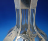 Alvin Glass Decanter with Sterling Silver Overlay Grapes Leaves c.1900 (#5351)