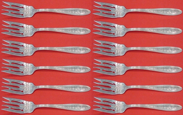 Wedgwood by International Sterling Silver Salad Fork Set 12 pieces 6 1/4"