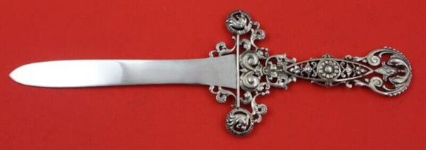 Shiebler Sterling Silver Paper Knife with 3-D Cast Openwork Handle #5189 9 1/2"